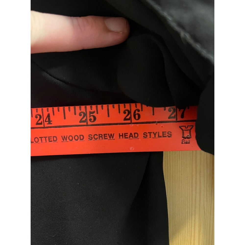 Torrid Harper Blouse Womens 4 Black Roll Tab Sleeve Georgette Pullover Top - Picture 5 of 11